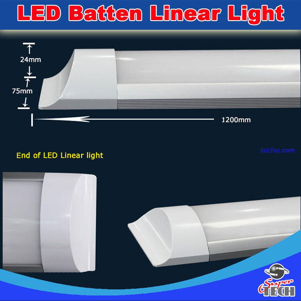 36w 44w 4FT 4000LM SLIM LED BATTEN Light LINEAR TUBE CEILING LIGHT SURFACE MOUNT 1 