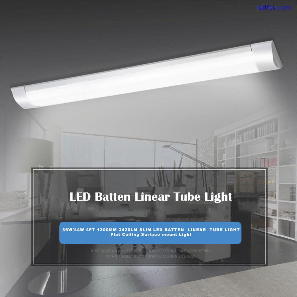 36w 44w 4FT 4000LM SLIM LED BATTEN Light LINEAR TUBE CEILING LIGHT SURFACE MOUNT 3 