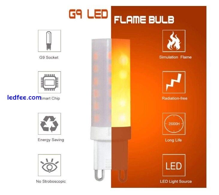 4 Pack 360 Degree G9 Flame Lamp LED Light Bulb 0.5W Energy Class A 3 