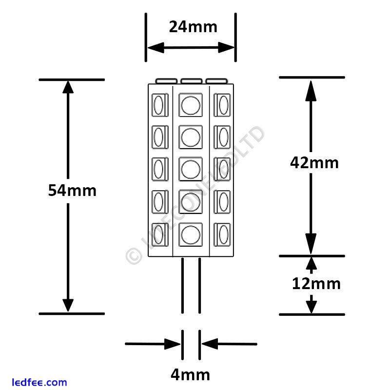 G4 30SMD 12v 24v (10-30v) DC 6W Tower Warm White LED Bulb Caravan Boat 0857 1 