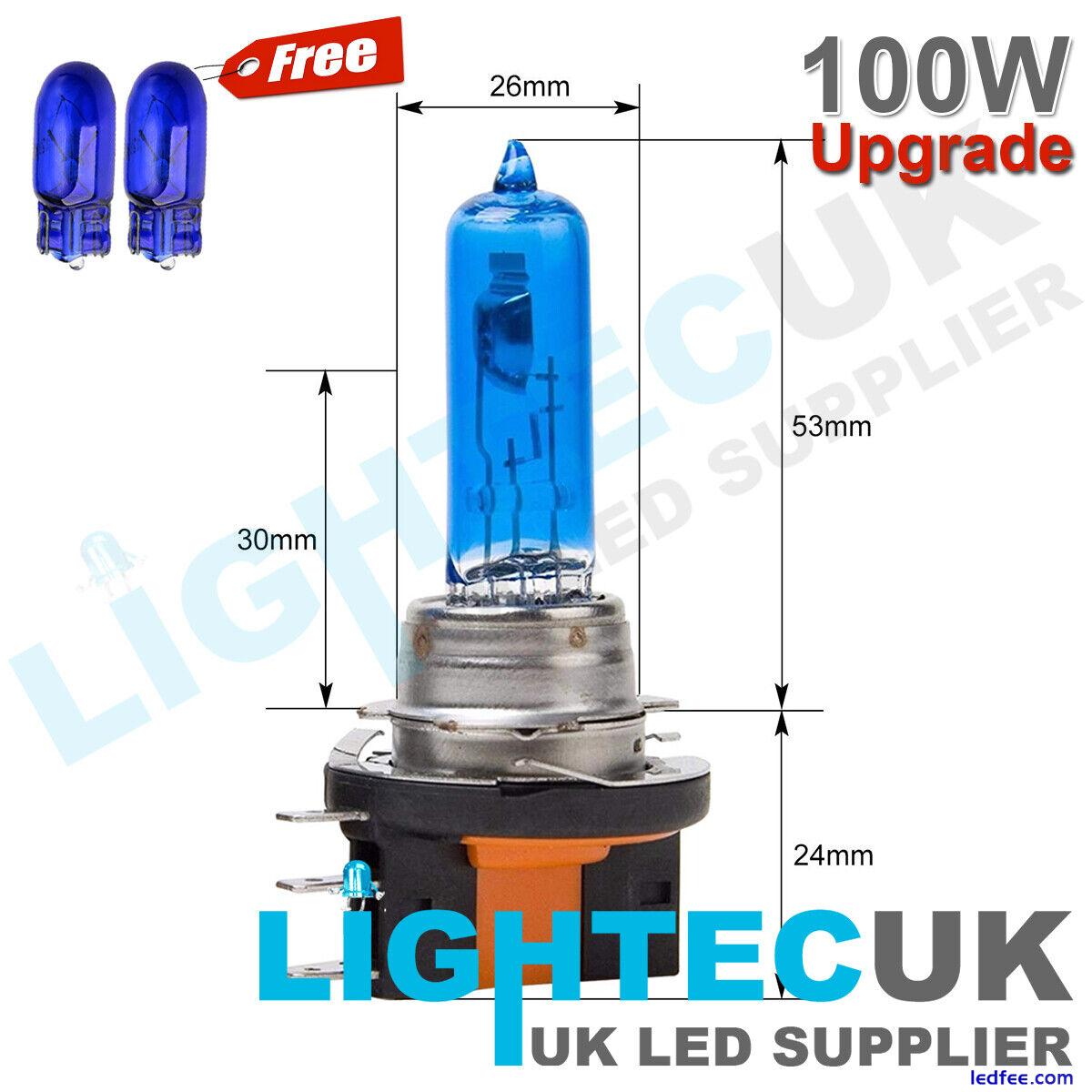 H15 100W XENON UPGRADE WHITE CANBUS ERROR FREE HIGH BEAM DRL HEADLIGHT BULBS UK 2 