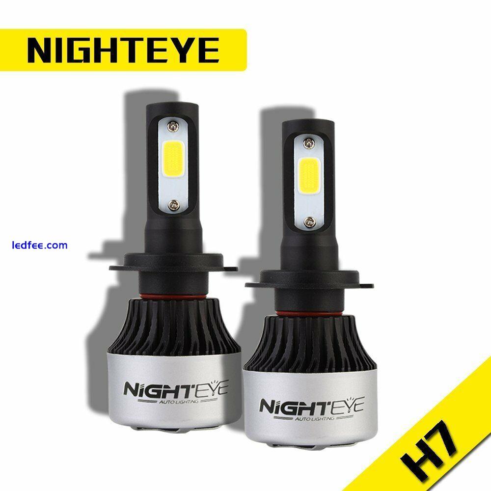 Nighteye Car 72W 9000LM H7 LED Conversion Headlight KIT 6500K Bulbs Xenon White 0 