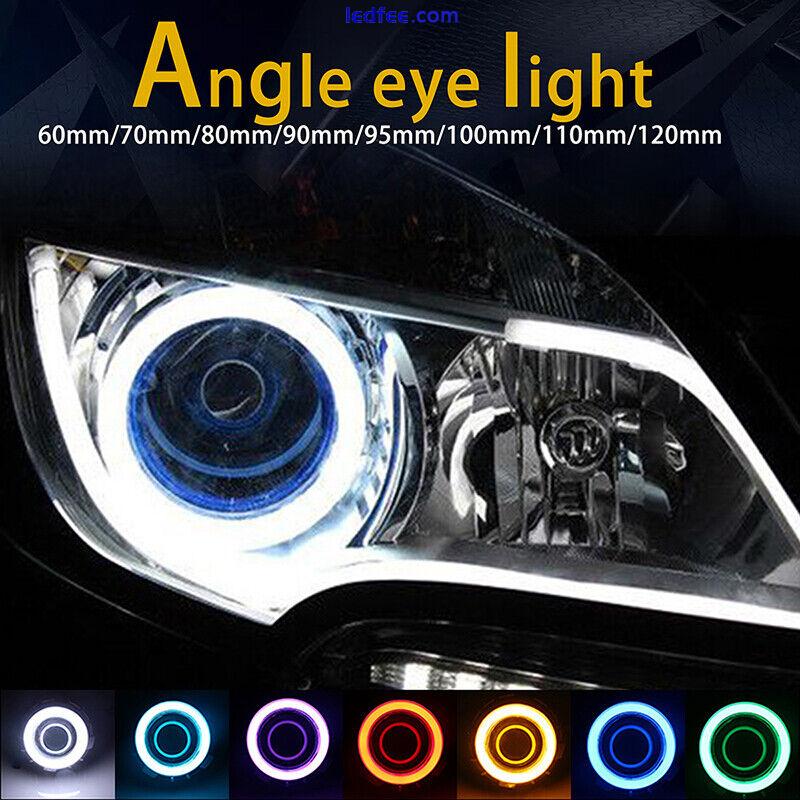 60mm/70mm/80mm/90mm/100mm/110mm Car COB LED Angel Eyes Halo Ring Fog Light Lamps 0 