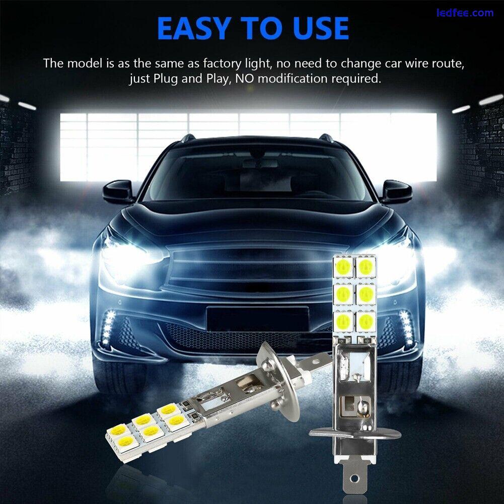 2X H1 LED Super White Bulbs Fog Lights Car Headlight Bulb DRL Driving Lamp 6000K 1 