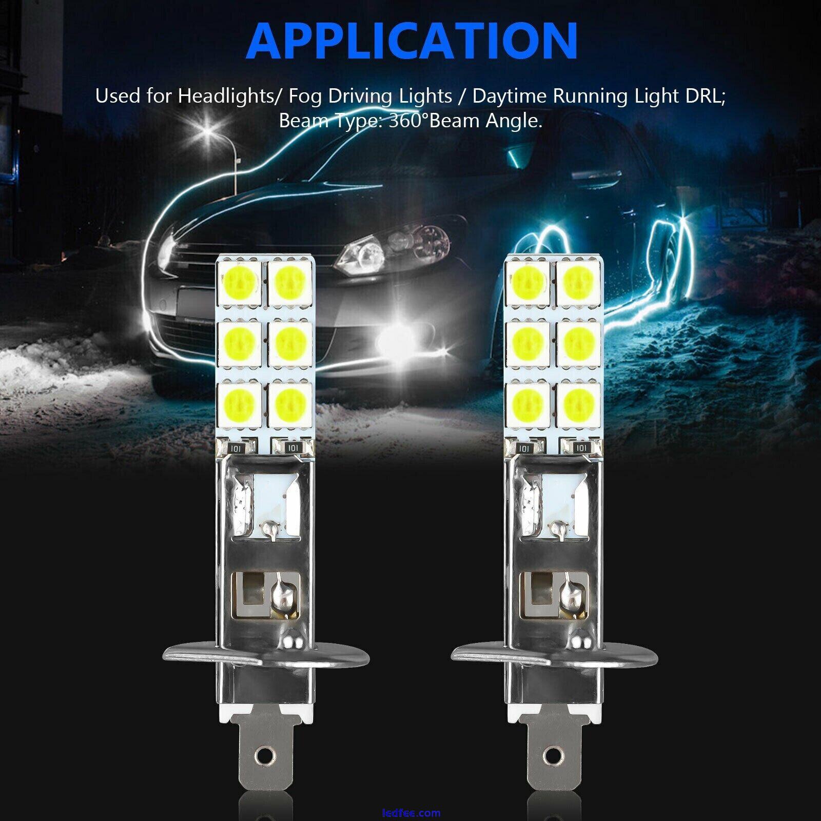 2X H1 LED Super White Bulbs Fog Lights Car Headlight Bulb DRL Driving Lamp 6000K 3 