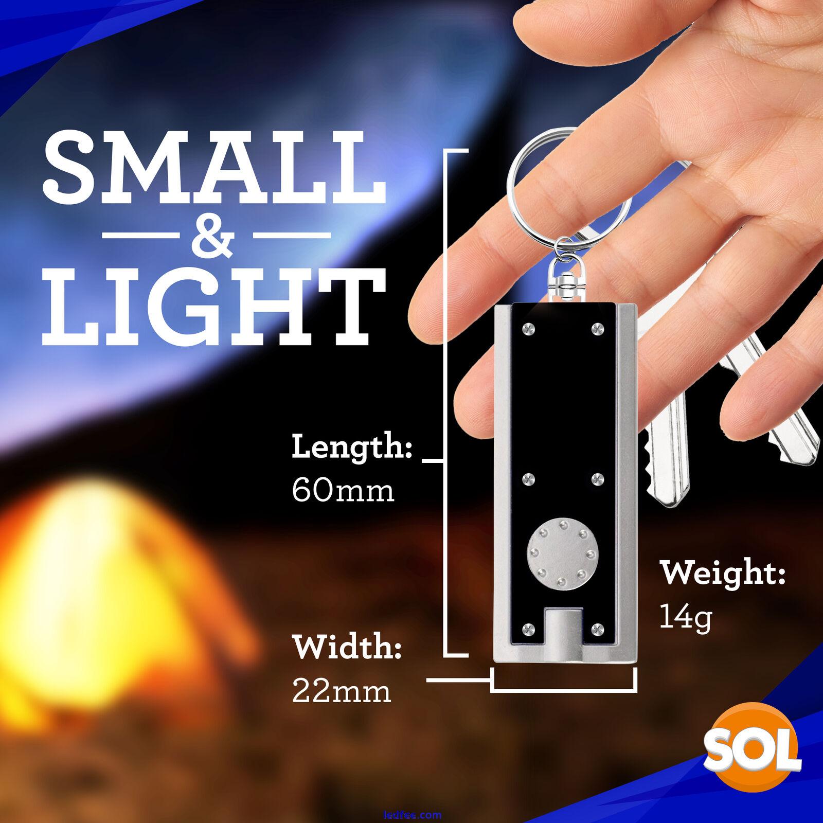 2 LED Keychain Light Ultra Bright Flashlight Keyring Camping Mini Pocket Torch 5 