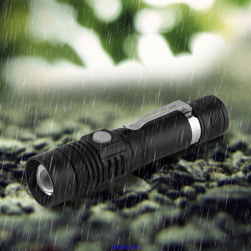 Rechargeable 200000LM Powerful LED Tactical Flashlight Super Bright Zoom Torch 3 