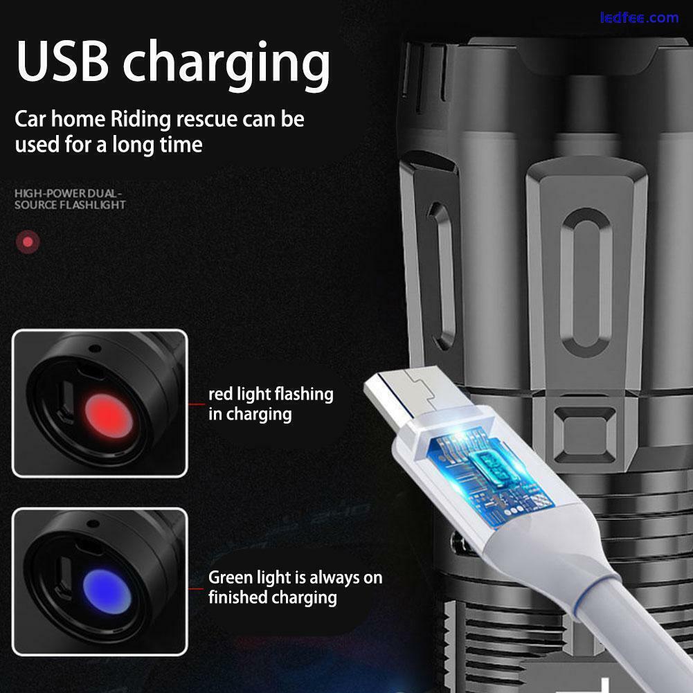 USB Rechargeable LED Pen Torch Flashlight Lamp 2W Super Bright Pockets B3N2 T5A5 4 