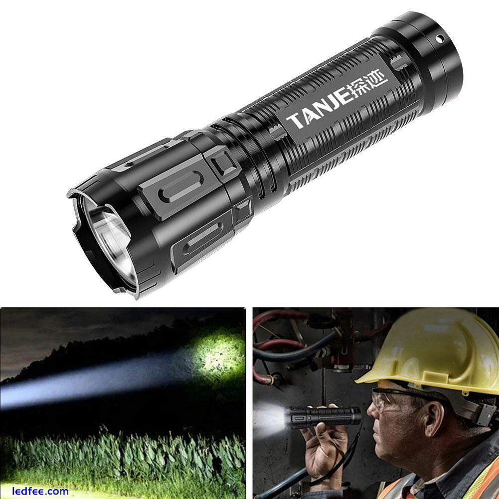 USB Rechargeable LED Pen Torch Flashlight Lamp 2W Super Bright Pockets B3N2 T5A5 0 