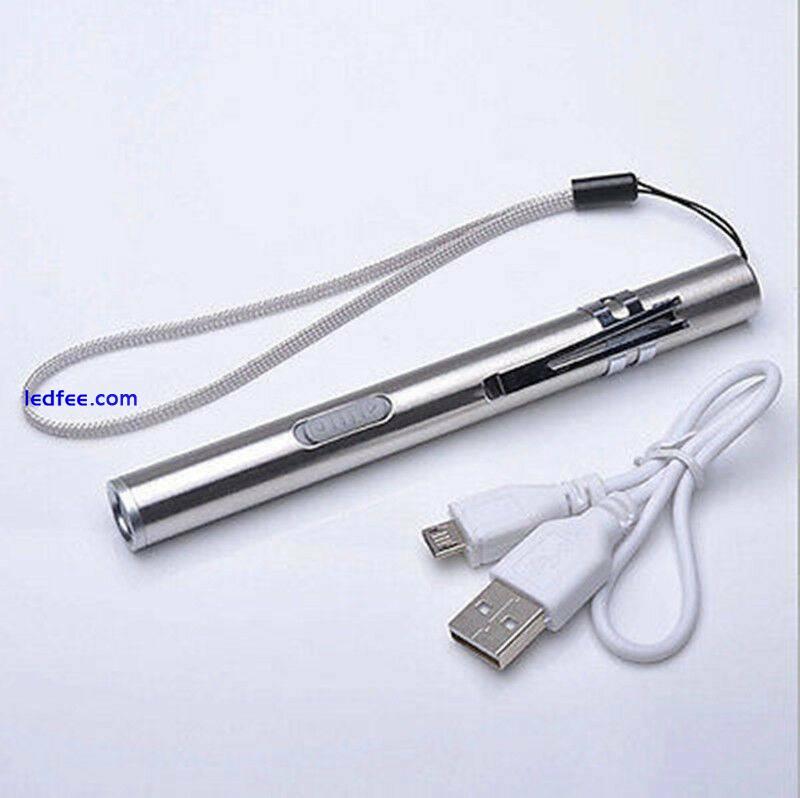 8000Lumens Portable Super Bright Led USB Rechargeable Pen Pocket Torch Lamp 1 