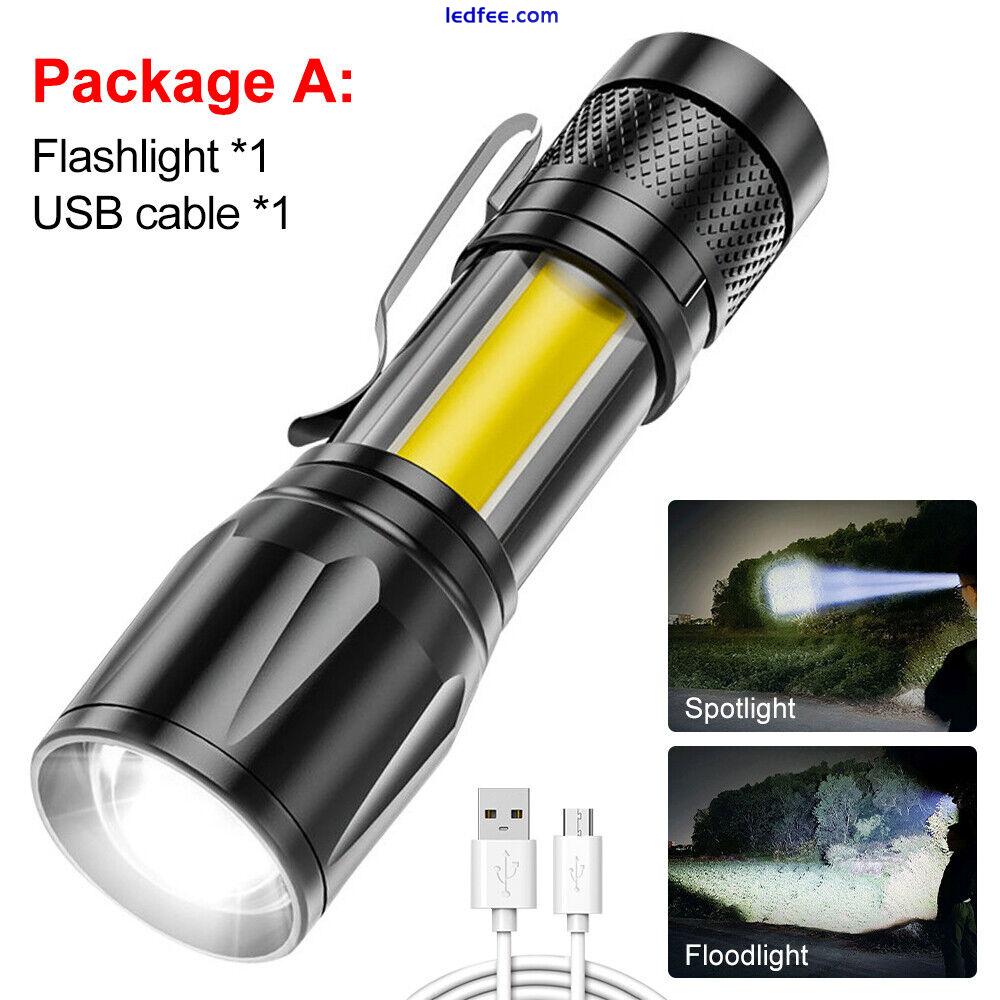 High Power USB Rechargeable 1200000LM LED Flashlight Super Bright Torch Light 0 