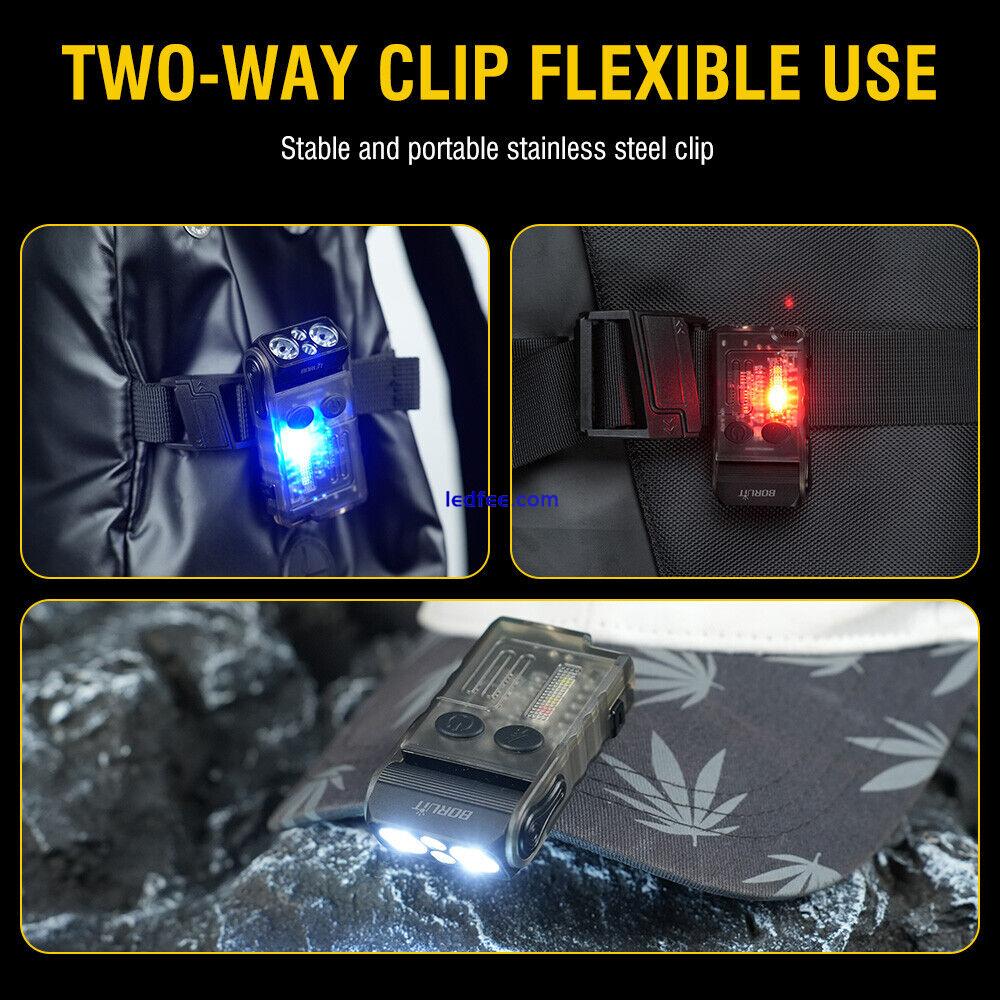 BORUIT V20 Mini LED Rechargeable Alarm Torch Key Chain Flashlight From China 2 