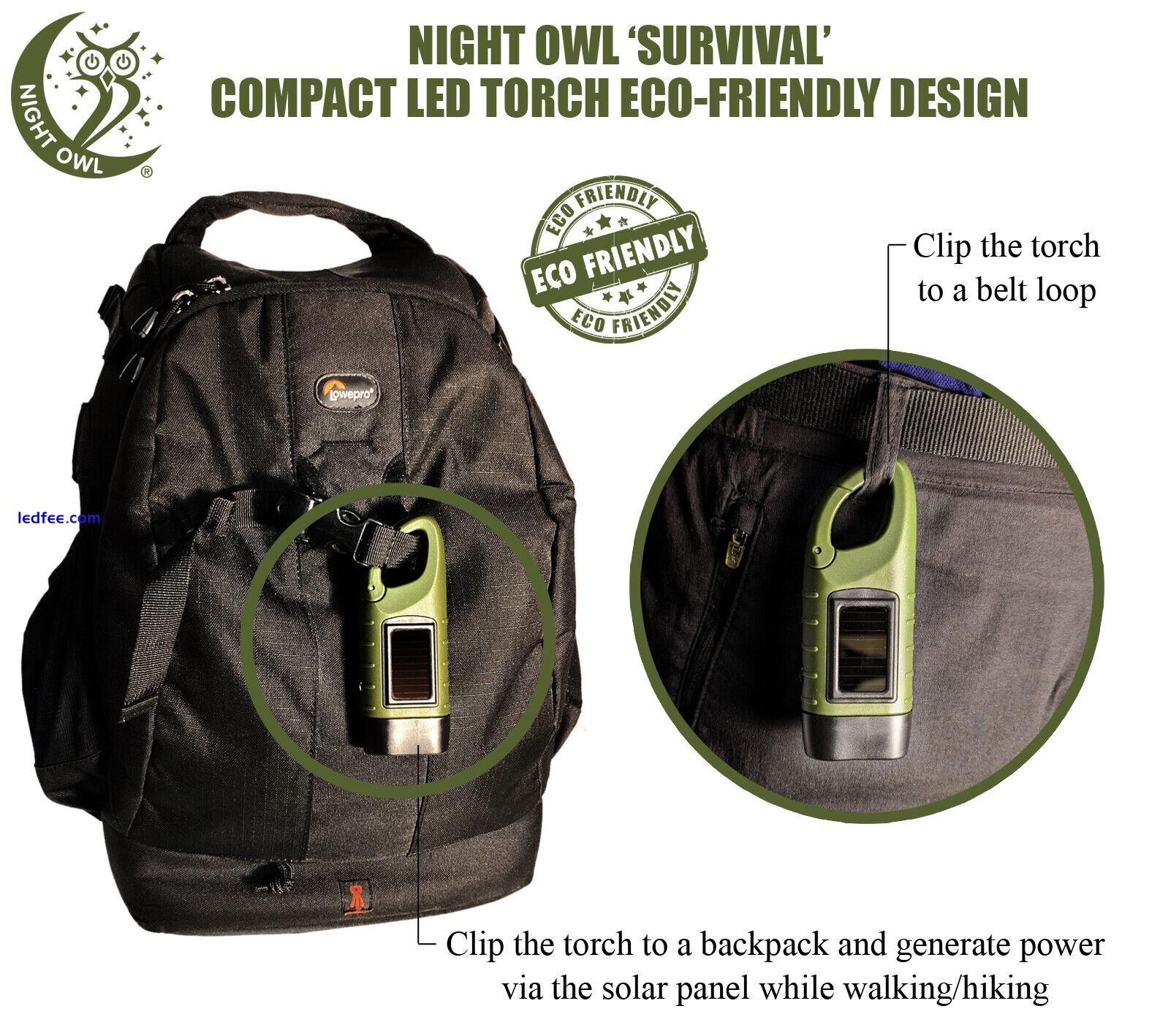 Wind-up & Solar Powered Rechargeable LED 'Survival' Torch by Night Owl 2 