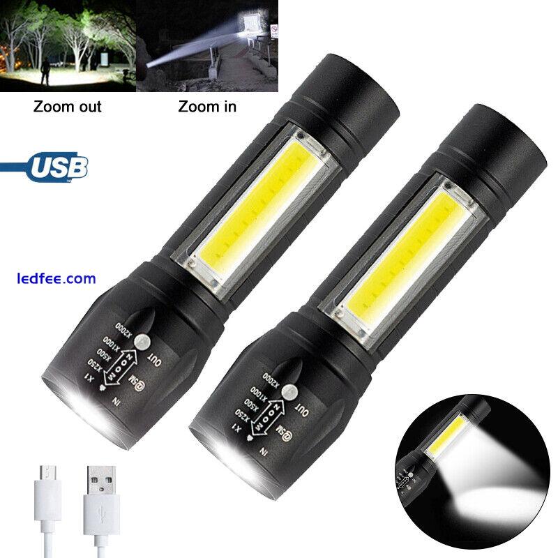 USB Rechargeable 6000Lumens LED Flashlight Super Bright Torch Tactical Light NEW 0 