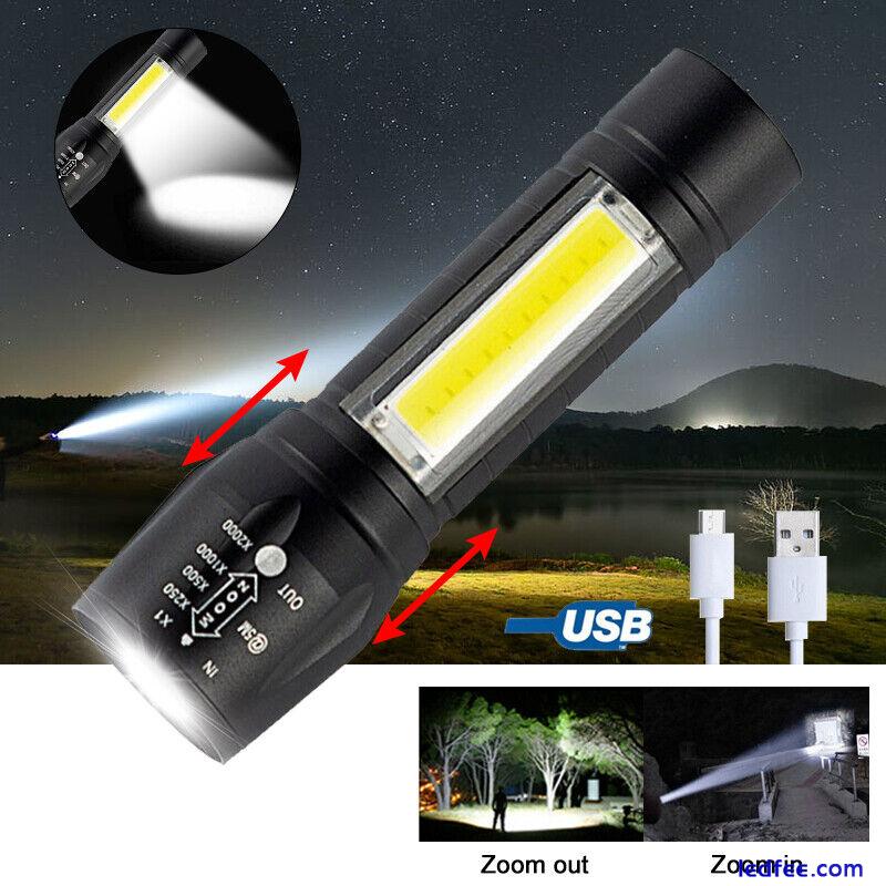 USB Rechargeable 6000Lumens LED Flashlight Super Bright Torch Tactical Light NEW 2 