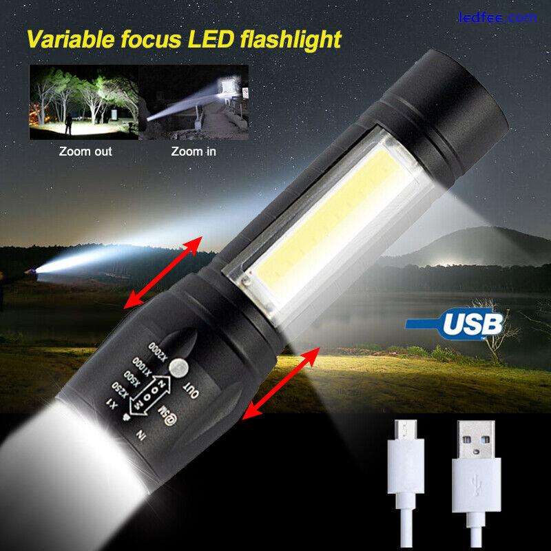 USB Rechargeable 6000Lumens LED Flashlight Super Bright Torch Tactical Light NEW 3 