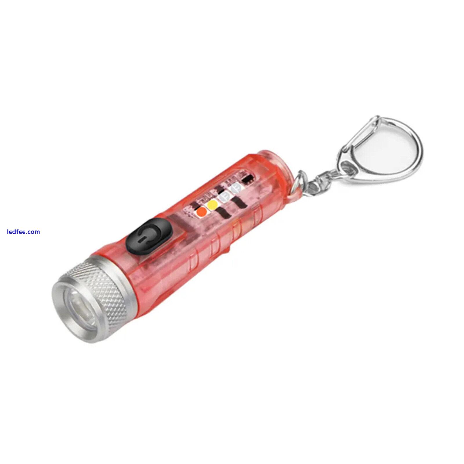 Key Ring LED Torch Flashlight Portable Mini Keychain USB compact Flashlight 5 