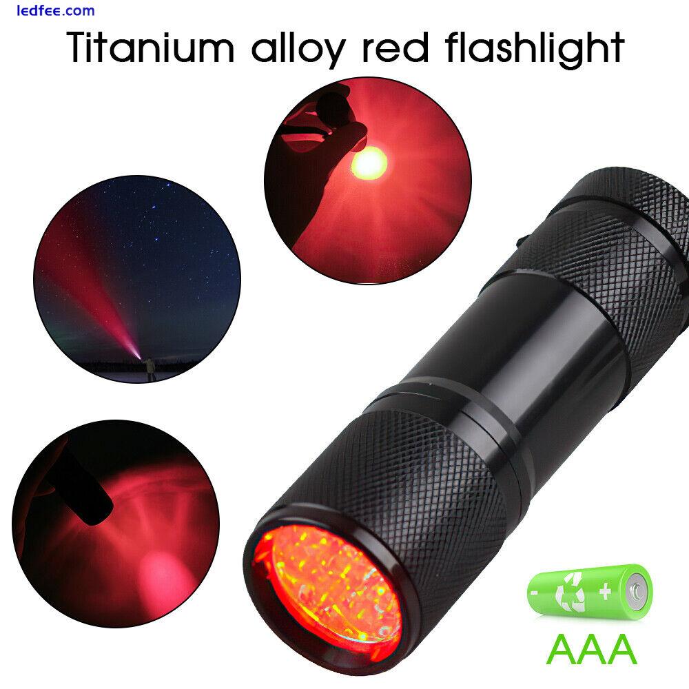 9 LED Red Torch 670NM Deep Red Light Flashlight Against Deteriorating Eyesight 0 