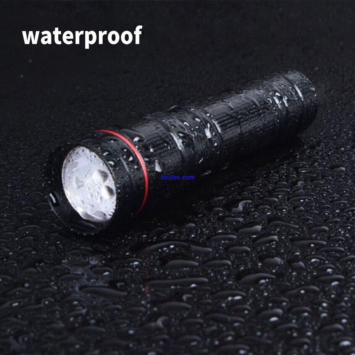 USB Rechargeable LED Mini Torch Flashlight Zoom, High/Low/SOS Waterproof 3 