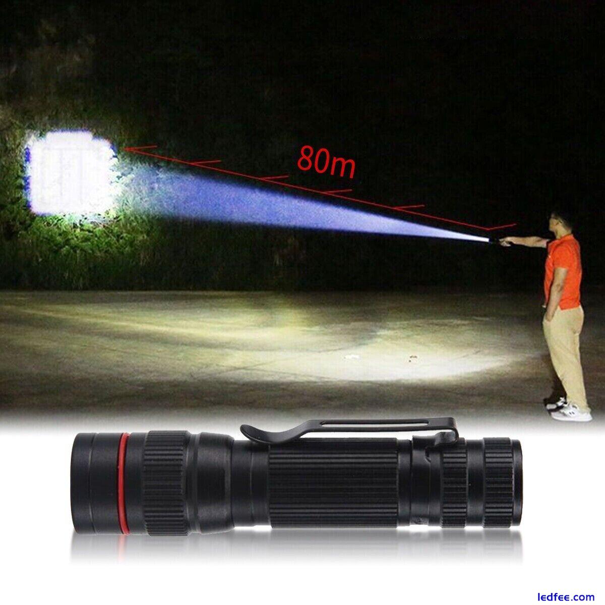 USB Rechargeable LED Mini Torch Flashlight Zoom, High/Low/SOS Waterproof 0 