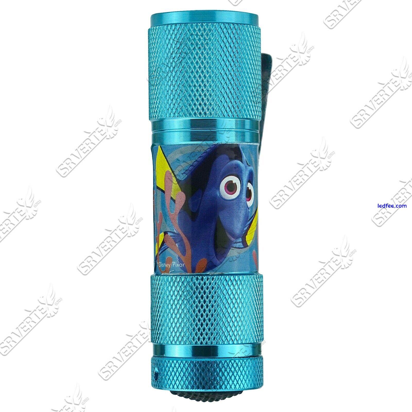 8.7cm Aluminium 9 LED Torch, Licensed Animated Characters Kids Girls Xmas Gift 4 