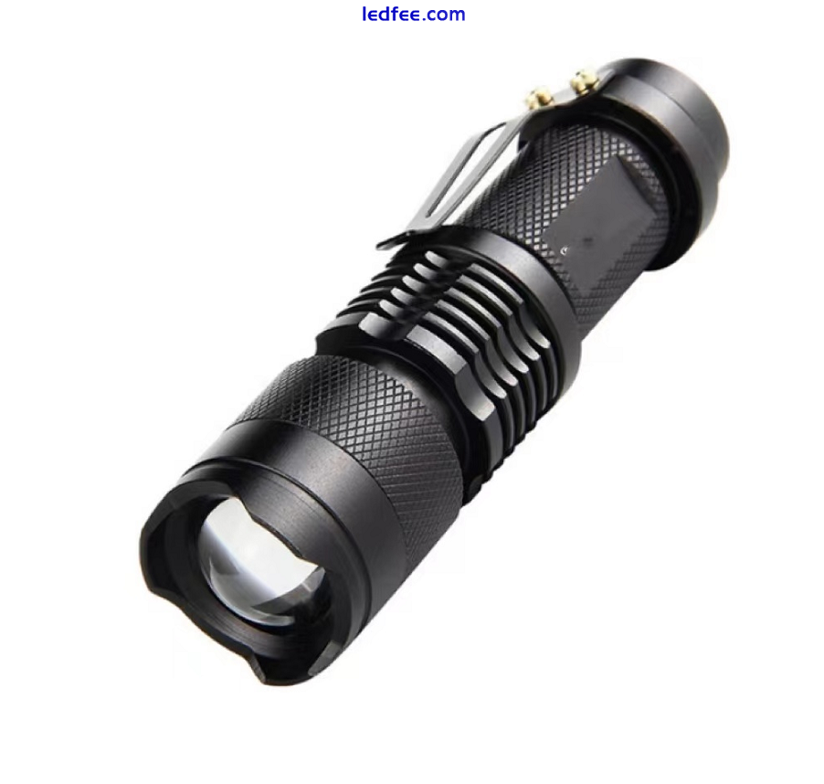  LED Green MINI 7W Torch 300LM 3 Mode Wearable Black Q5 Tactical Flashlight 1 