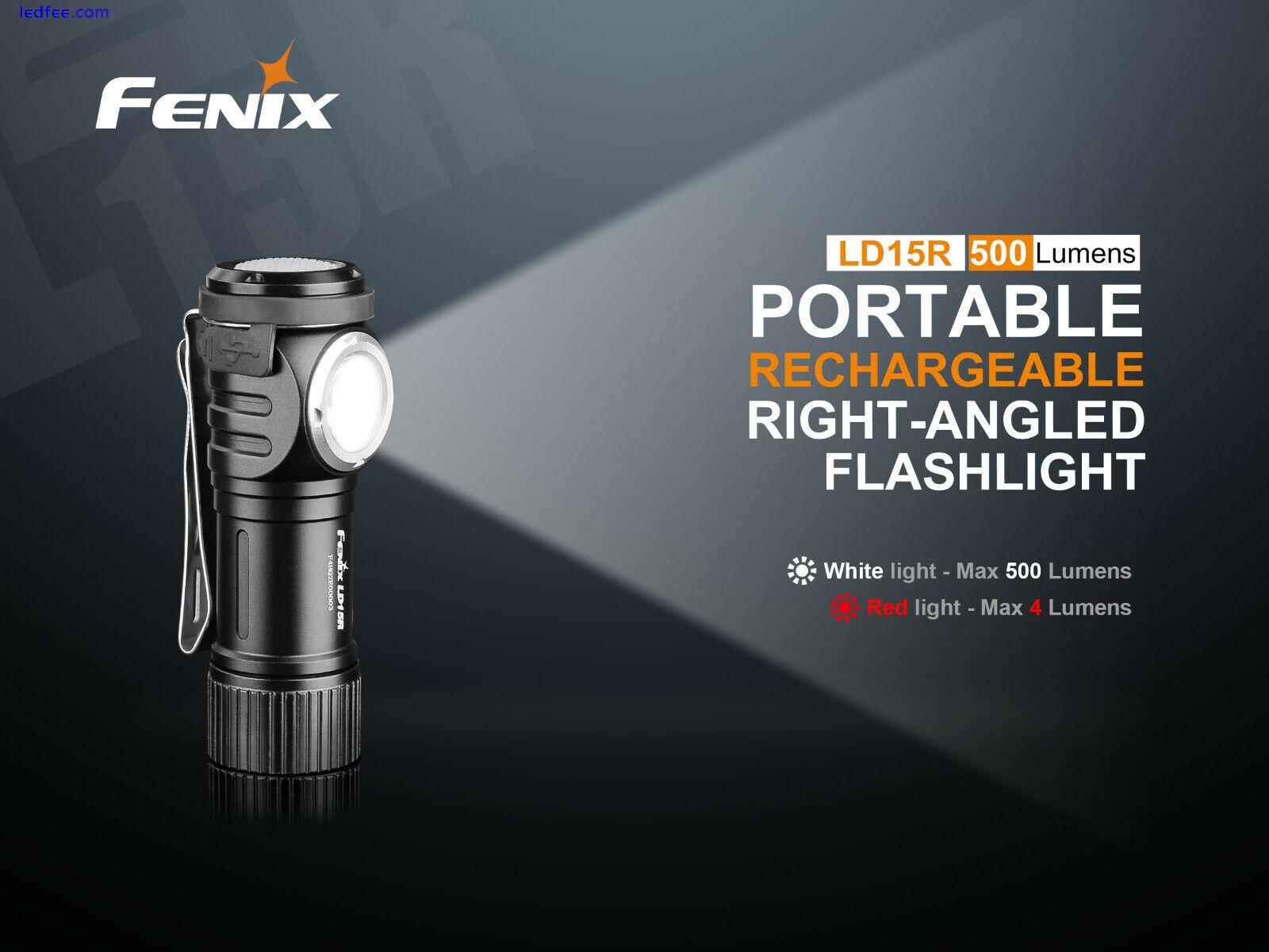 Fenix LD15R 500 Lumens LED USB Rechargeable Right Angled Flashlight Torch 1 