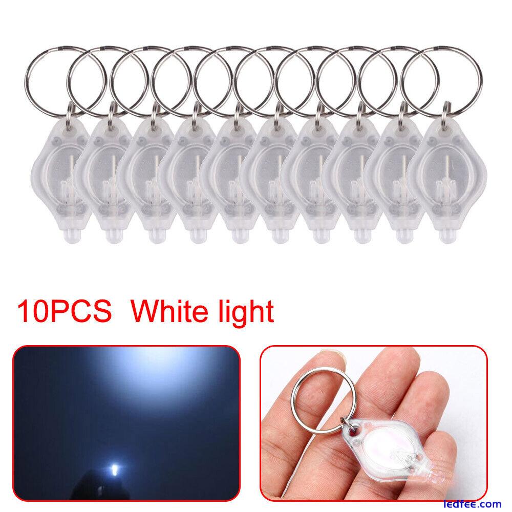 LED Mini Keychain Flashlight Key Ring Light Bright Torch Outdoor Hiking white 0 