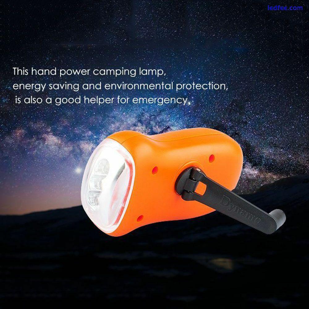 LED Solar Power Flashlight Hand Crank Torch Wind Up Super Bright Camping Light 3 