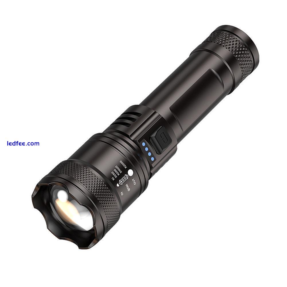 1200mah Telescopic Zoom LED Flashlight Super Bright Lamps Torch USB O4T5 3 