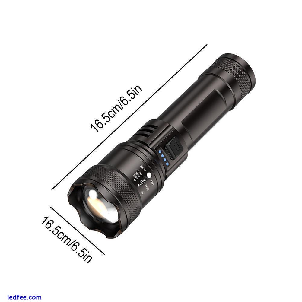 1200mah Telescopic Zoom LED Flashlight Super Bright Lamps Torch USB O4T5 1 