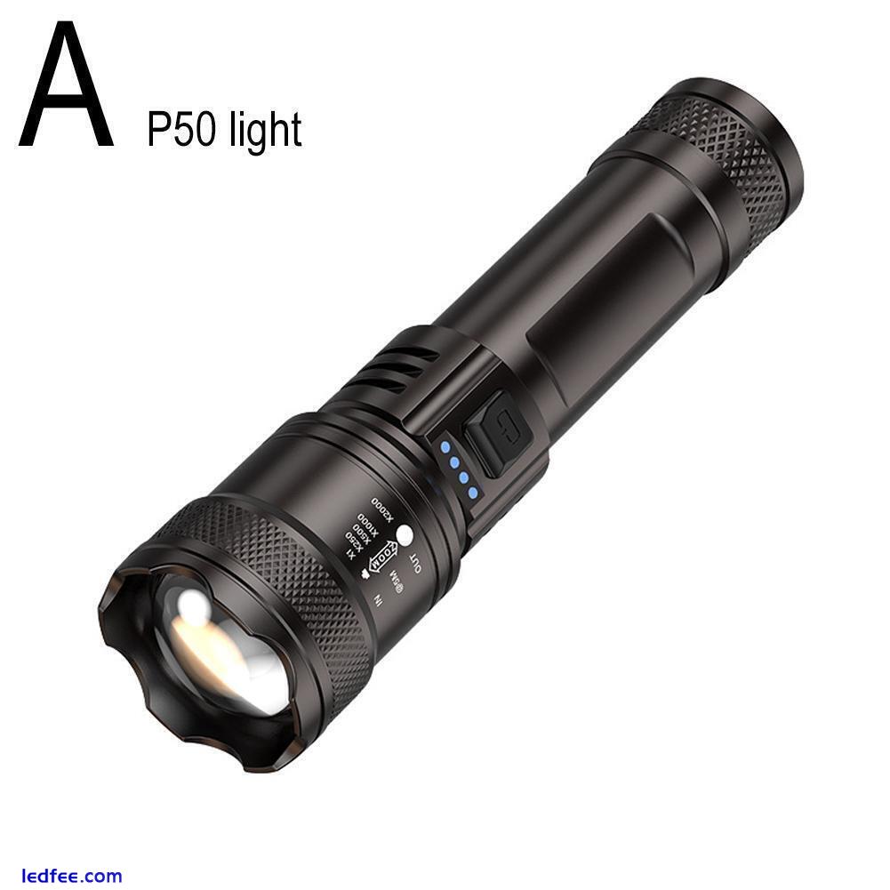 1200mah Telescopic Zoom LED Flashlight Super Bright Lamps Torch USB O4T5 5 