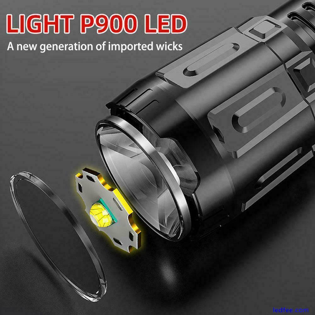 Super-Bright LED Tactical Flashlight USB Rechargeable With Torch Battery B7 1 