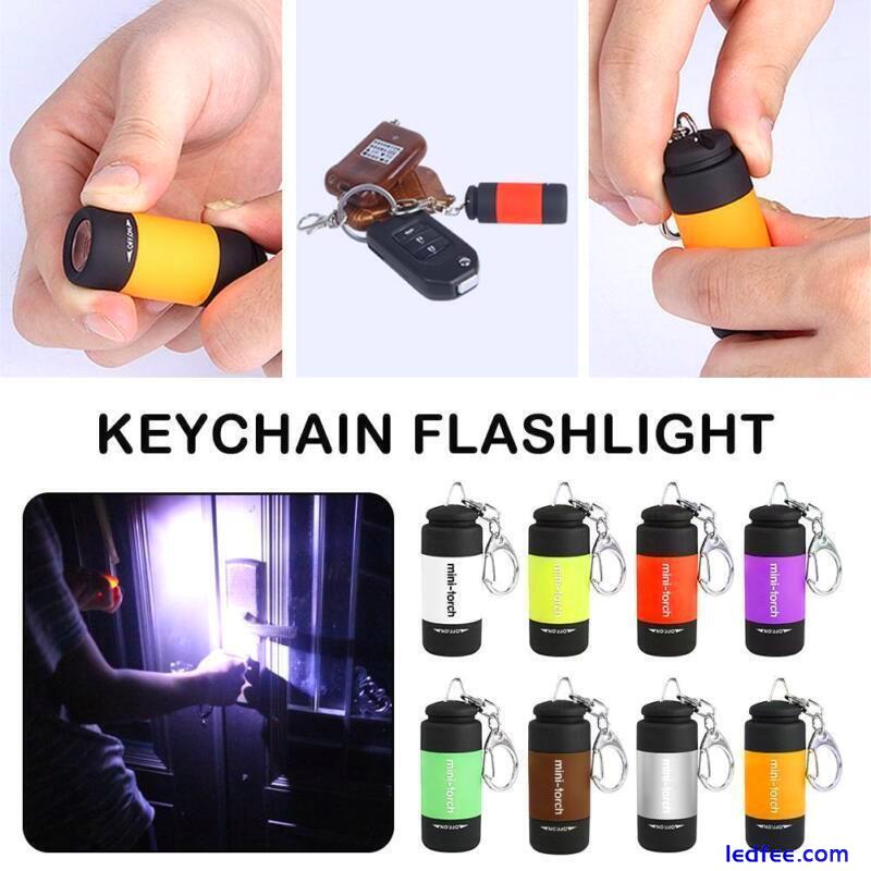 USB wiederaufladbare Mini-Schlüsselanhänger-Taschenlampe, LED-Licht für Tasche, 1 