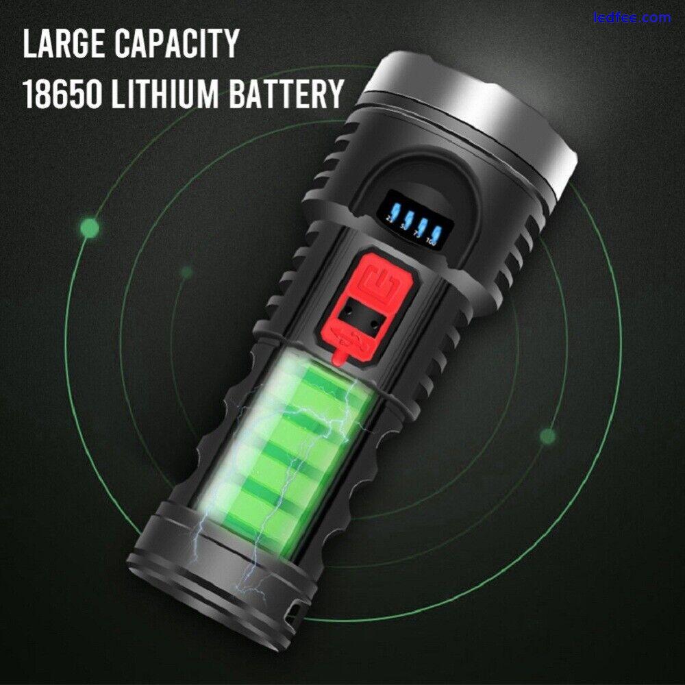 LED Torch USB Charging Work Light COB Waterproof Flashlight Camping Lantern Lamp 5 