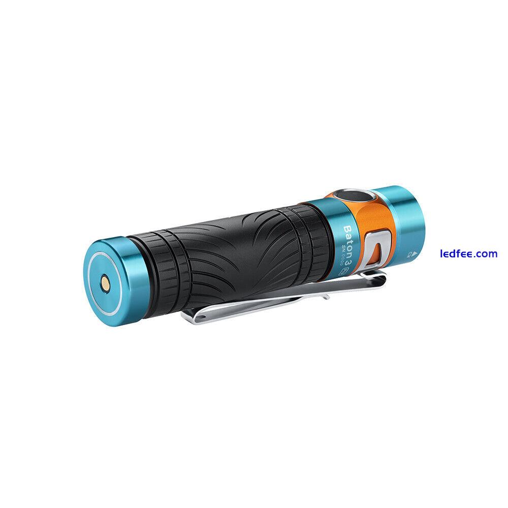 Olight Baton 3 Pro Roadster Limited ED Rechargeable Flashlight, 1500 Lumens 5 