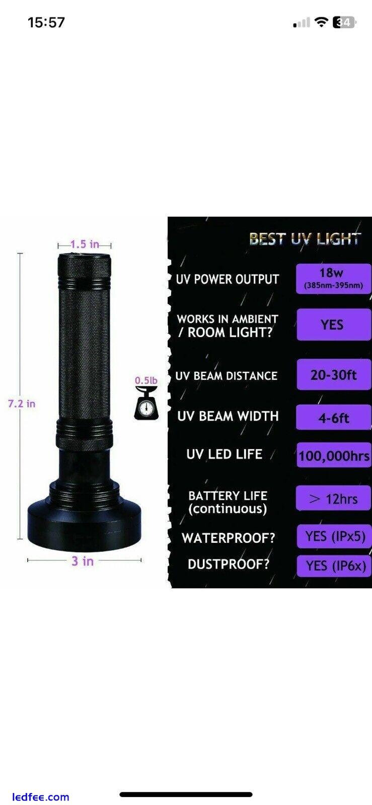 Deluxe Ghost 100 Led Large Uv Paranormal Torch Kit 2 