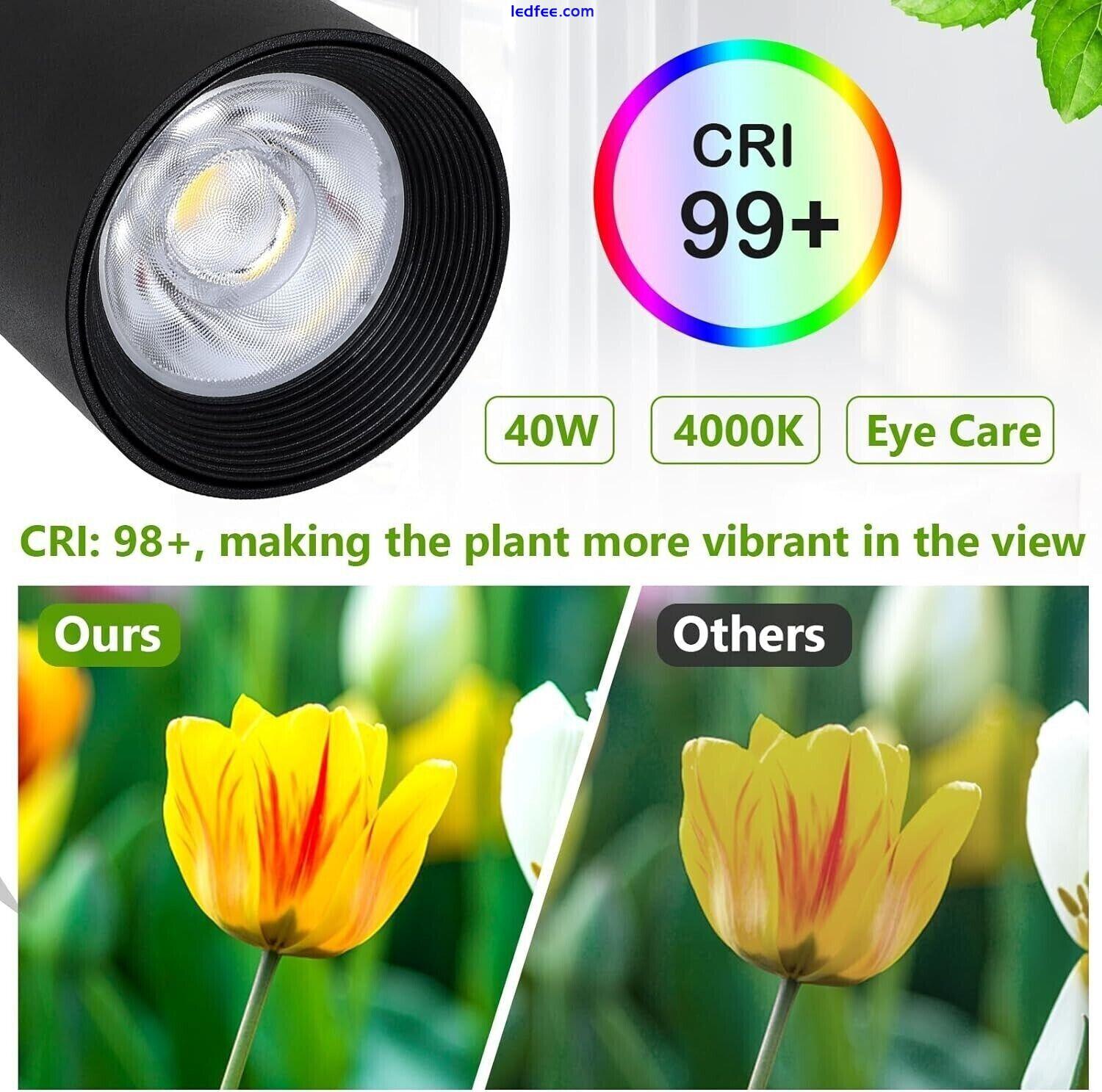 NEW - 40W LED Full Spectrum Grow Lights for Indoor Tall Plants 4/8/12H Timer 3 