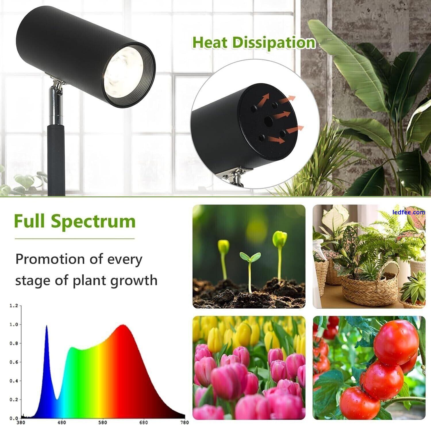 NEW - 40W LED Full Spectrum Grow Lights for Indoor Tall Plants 4/8/12H Timer 0 