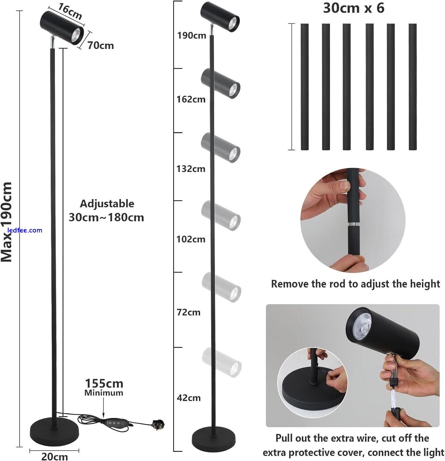 NEW - 40W LED Full Spectrum Grow Lights for Indoor Tall Plants 4/8/12H Timer 2 