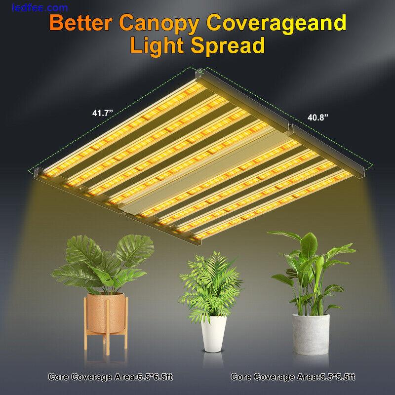 640W 8Bar Foldable Commercial LED Grow Lights 6.2x6FT Sunlike Full Spectrum Lamp 4 