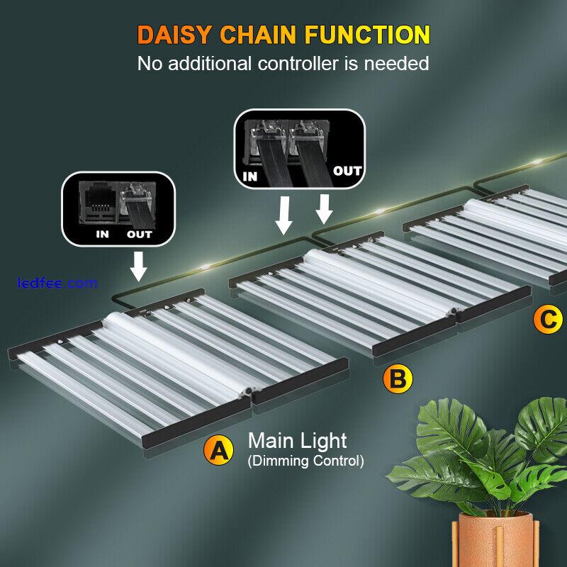 640W 8Bar Foldable Commercial LED Grow Lights 6.2x6FT Sunlike Full Spectrum Lamp 5 