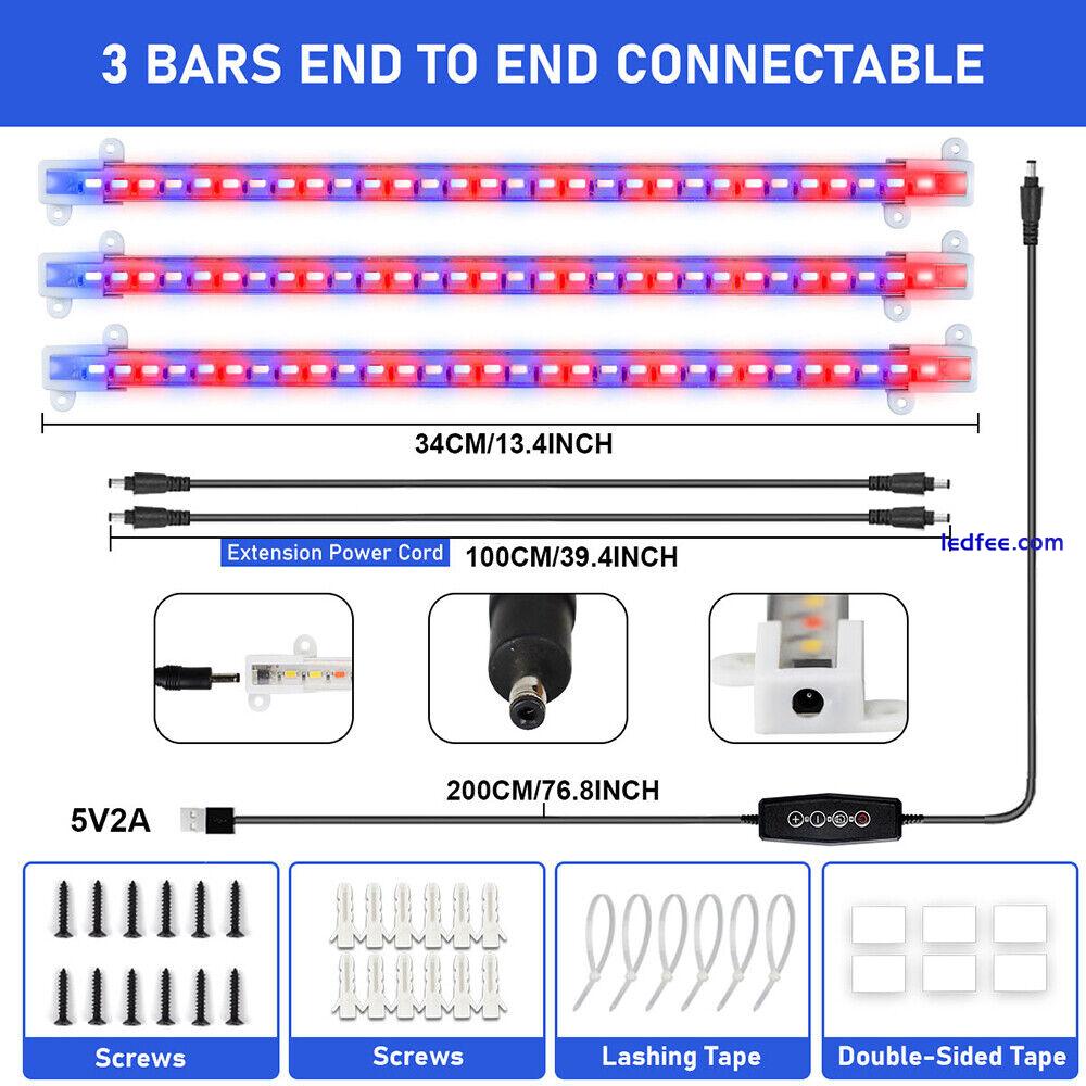 LED Grow Lights Strips Full Spectrum for Indoor Plants Growing Seedling Veg Lamp 5 