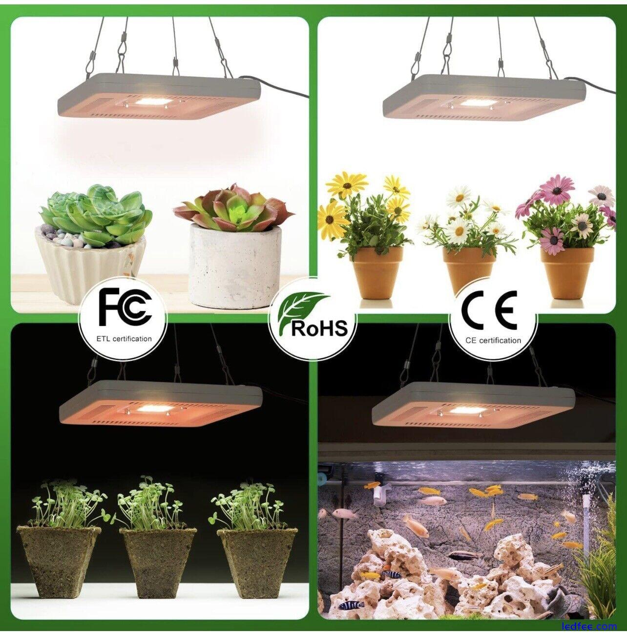 Twin Pack LED Plant Light, Grow Lights Indoor Plants, 20x20cm Hydroponics ￼ 0 