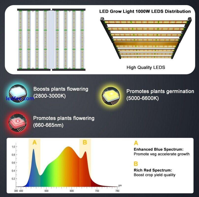 Spider FD1000W LED Grow Lights Samsung Full Spectrum Commercial Grow CO2 Indoor 3 