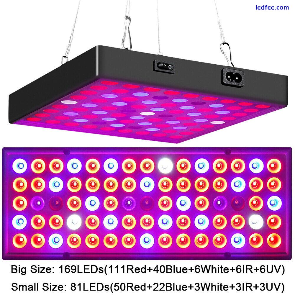 LED Grow Light Panel Full Spectrum Hydroponic Plant Veg Flower Lamp Lighting UK 2 