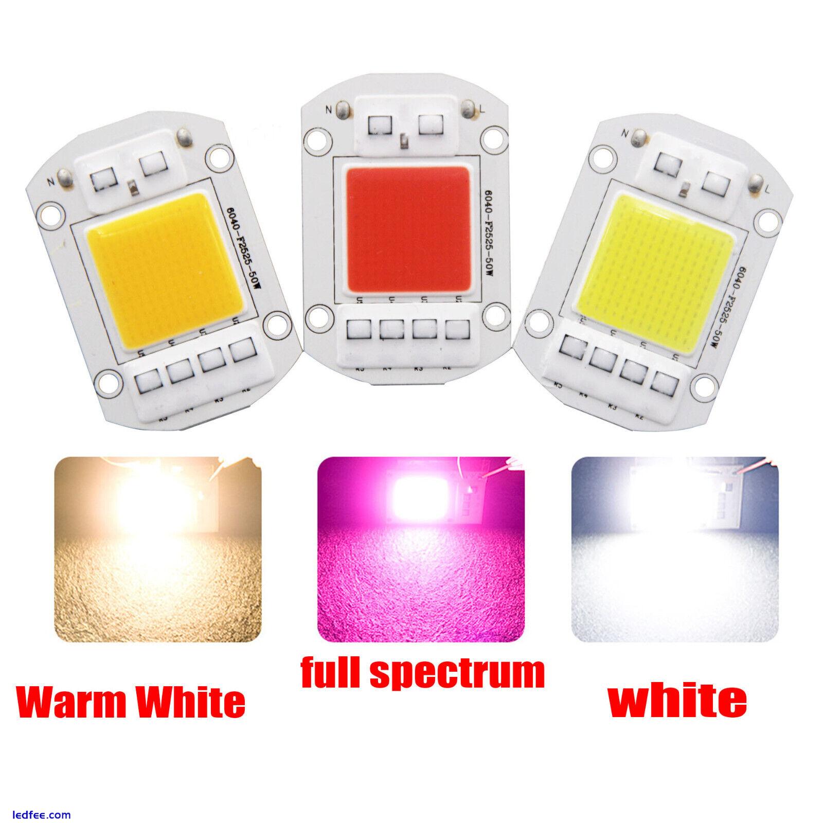 AC 110V Red/white Warm/White/Full Spectrum LED GROW Light Chip 20W 30W 50W COB 0 