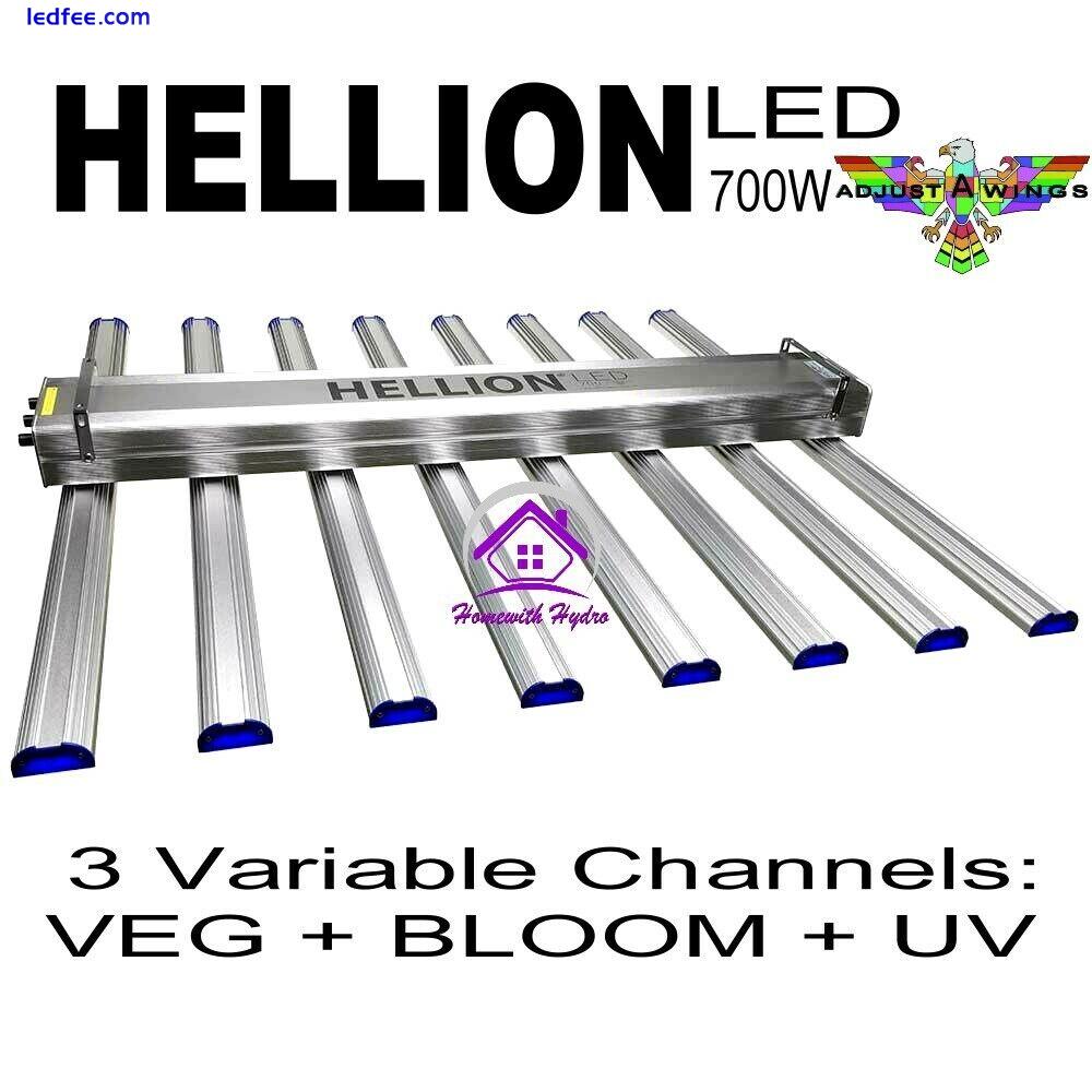 HELLION 700w LED Variable Full Daylight Spectrum 3 Channel Grow, Bloom, UV Light 1 