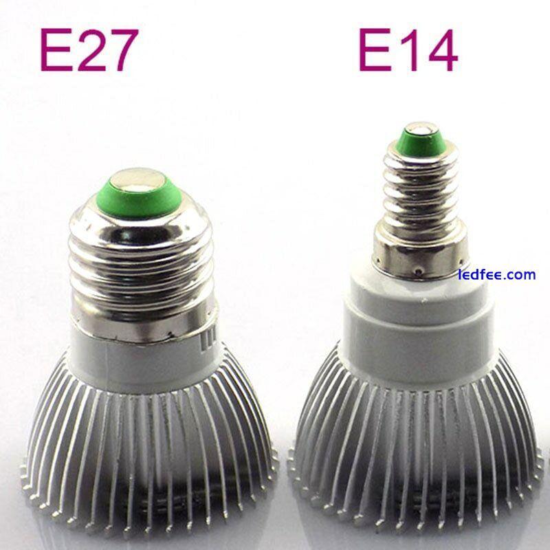 18W Led Plant Grow light lamp bulb E27 E14 full spectrum for indoor greenhouse 4 