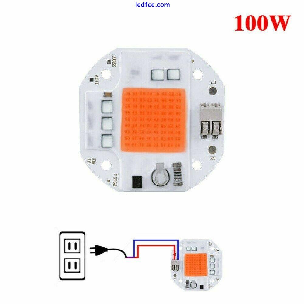 50W Full Sepctrum LED COB Chip Plant Grow Light Bulbs Hydroponic AC 110V 220V 5 